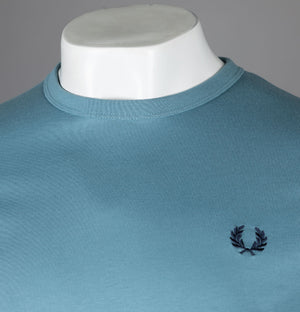 Fred Perry Ringer T-Shirt Ash Blue/Blue