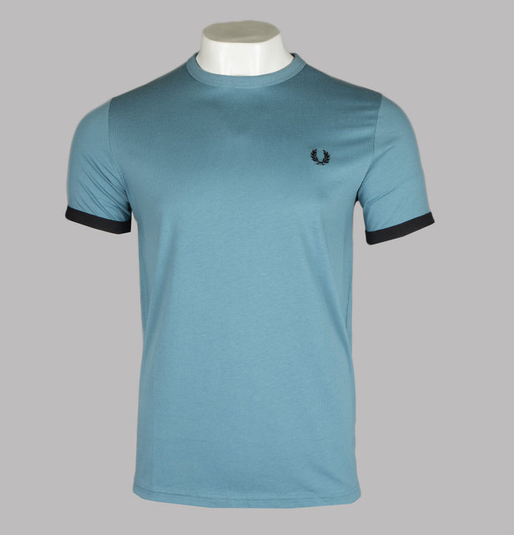 Fred Perry Ringer T-Shirt Ash Blue