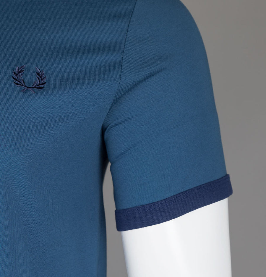 Fred Perry Ringer T-Shirt Midnight Blue