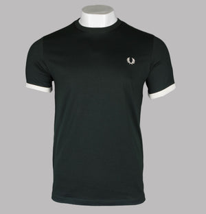 Fred Perry Ringer T-Shirt Night Green