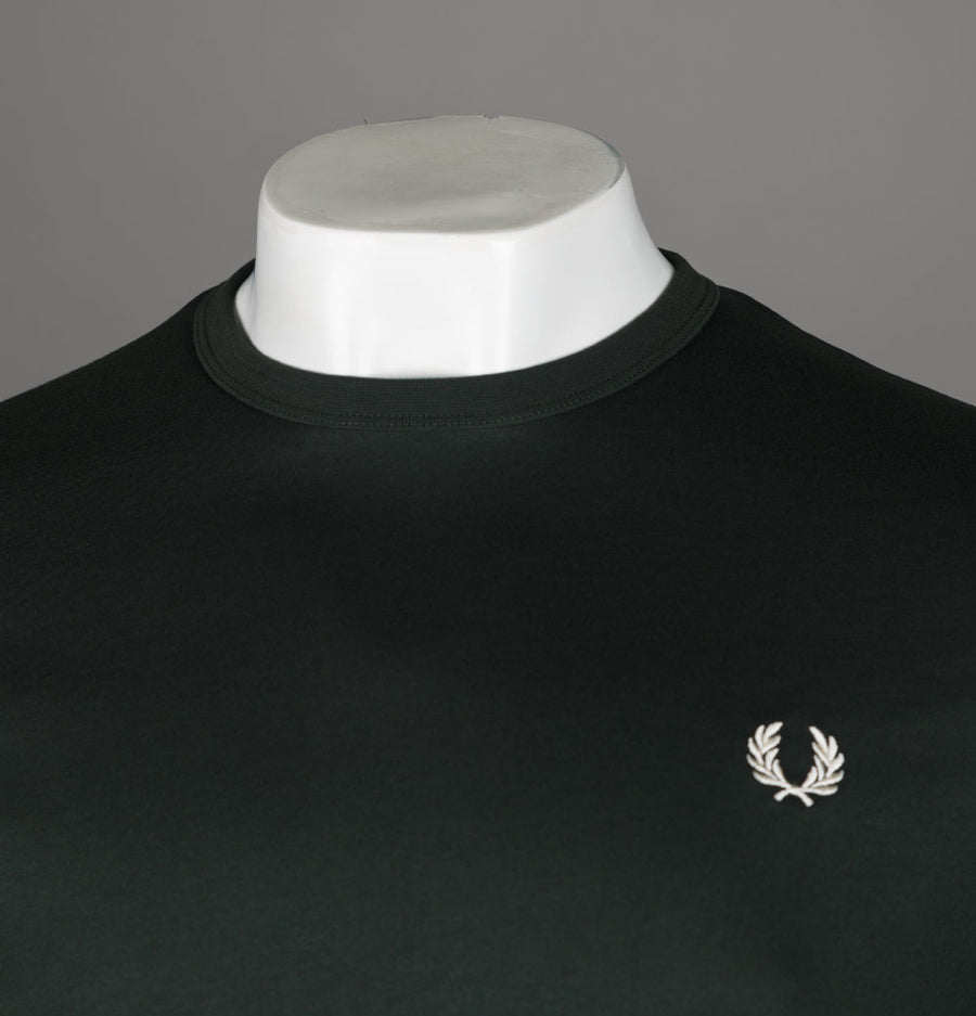 Fred Perry Ringer T-Shirt Night Green