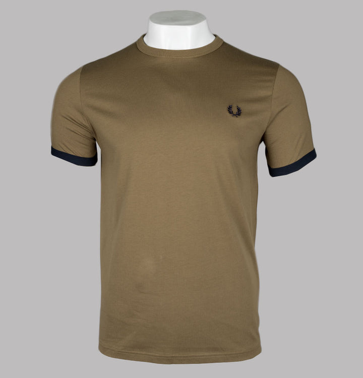 Fred Perry Ringer T-Shirt Shaded Stone