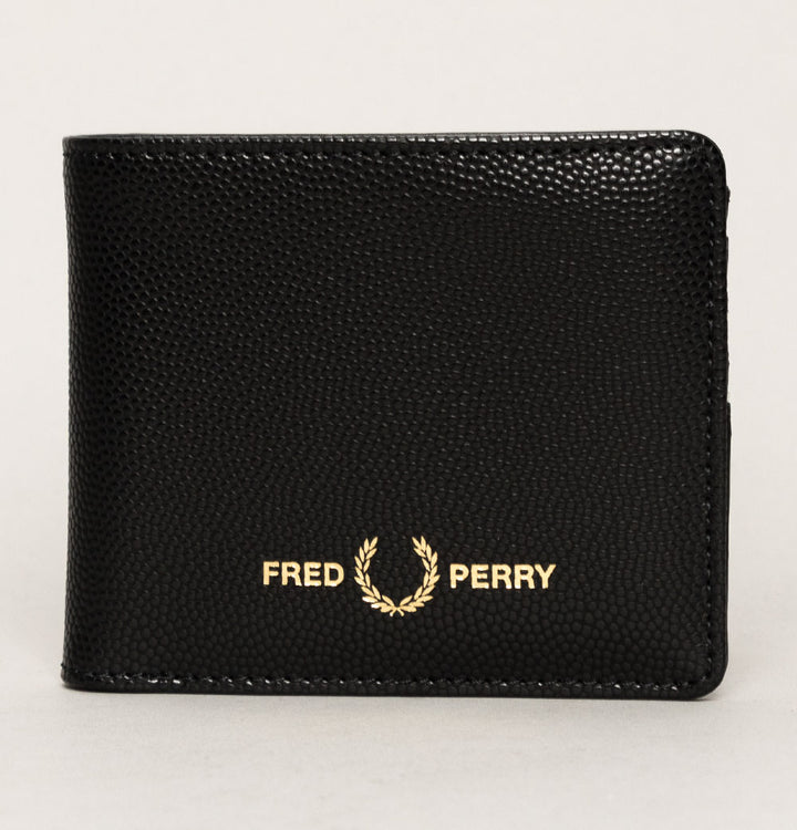 Fred Perry Scotch Grain Textured Wallet Black