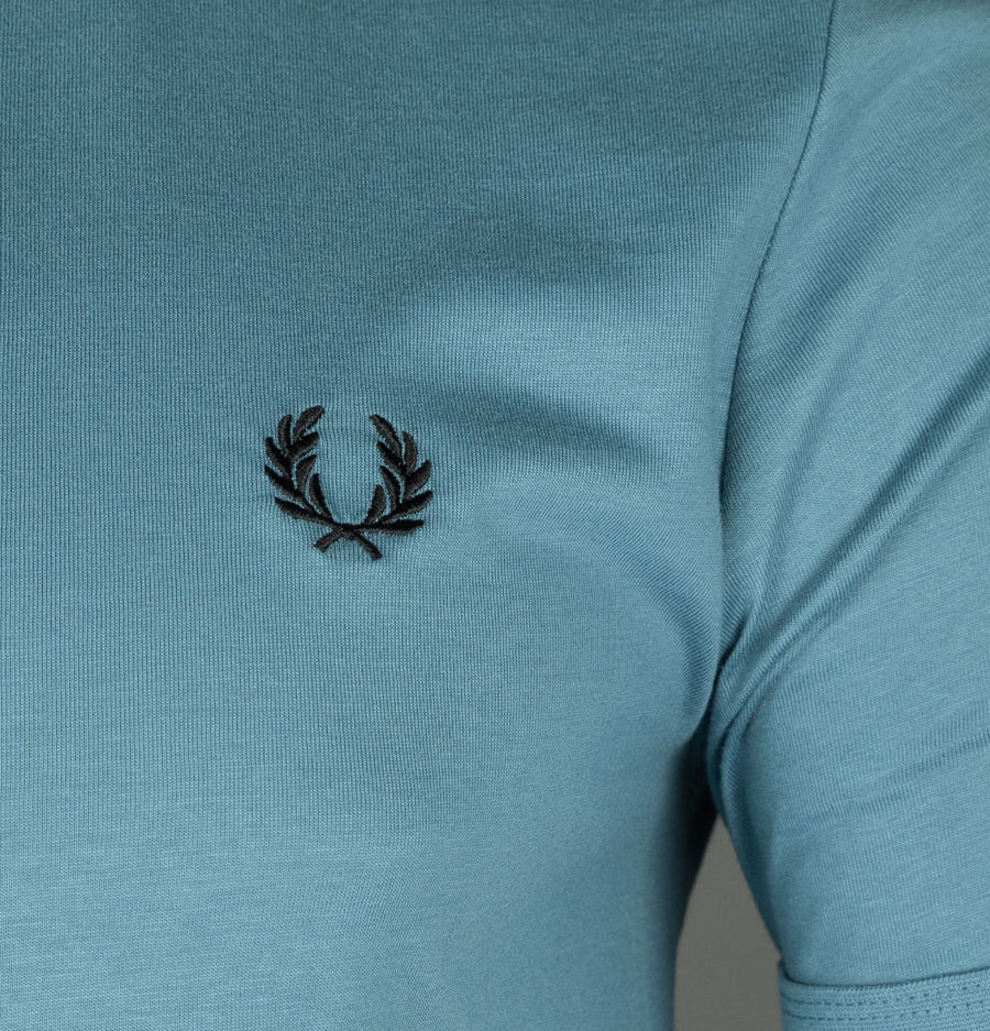 Fred Perry Taped Ringer T-Shirt Ash Blue/Ash Blue