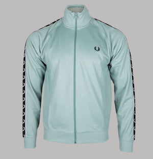 Fred Perry Taped Track Jacket Silver Blue