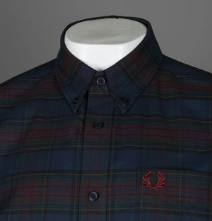 Fred Perry Tartan Shirt French Navy