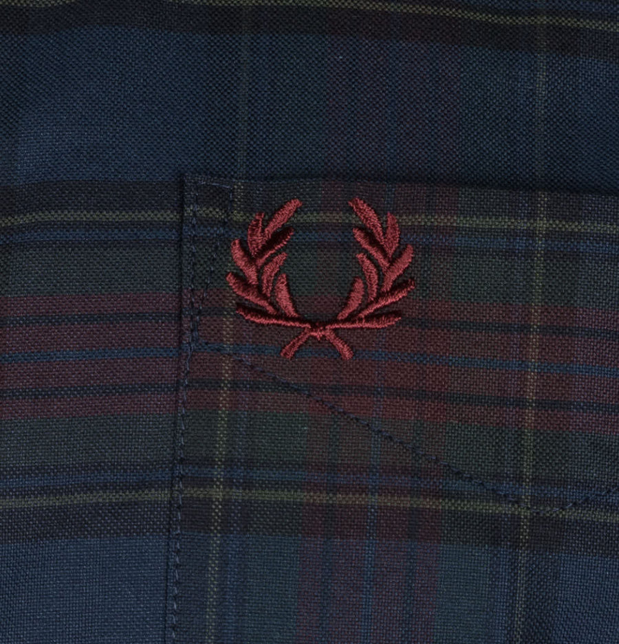 Fred Perry Tartan Shirt French Navy