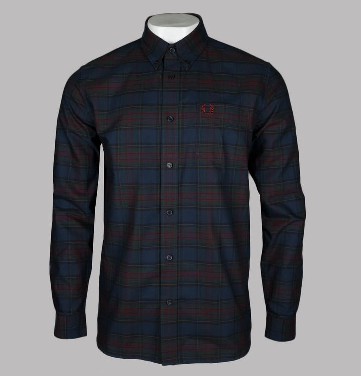 Fred Perry Tartan Shirt French Navy