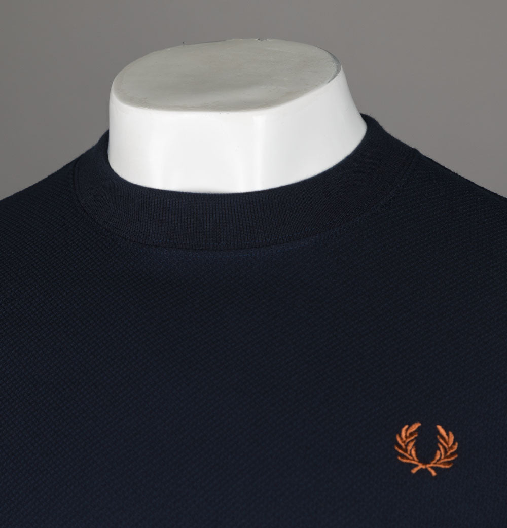 Fred Perry Tipped Cuff Pique T-Shirt Navy – Bronx Clothing