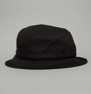 Fred Perry Tonal Tape Tricot Bucket Hat Black