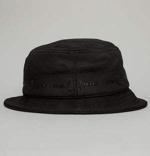 Fred Perry Tonal Tape Tricot Bucket Hat Black