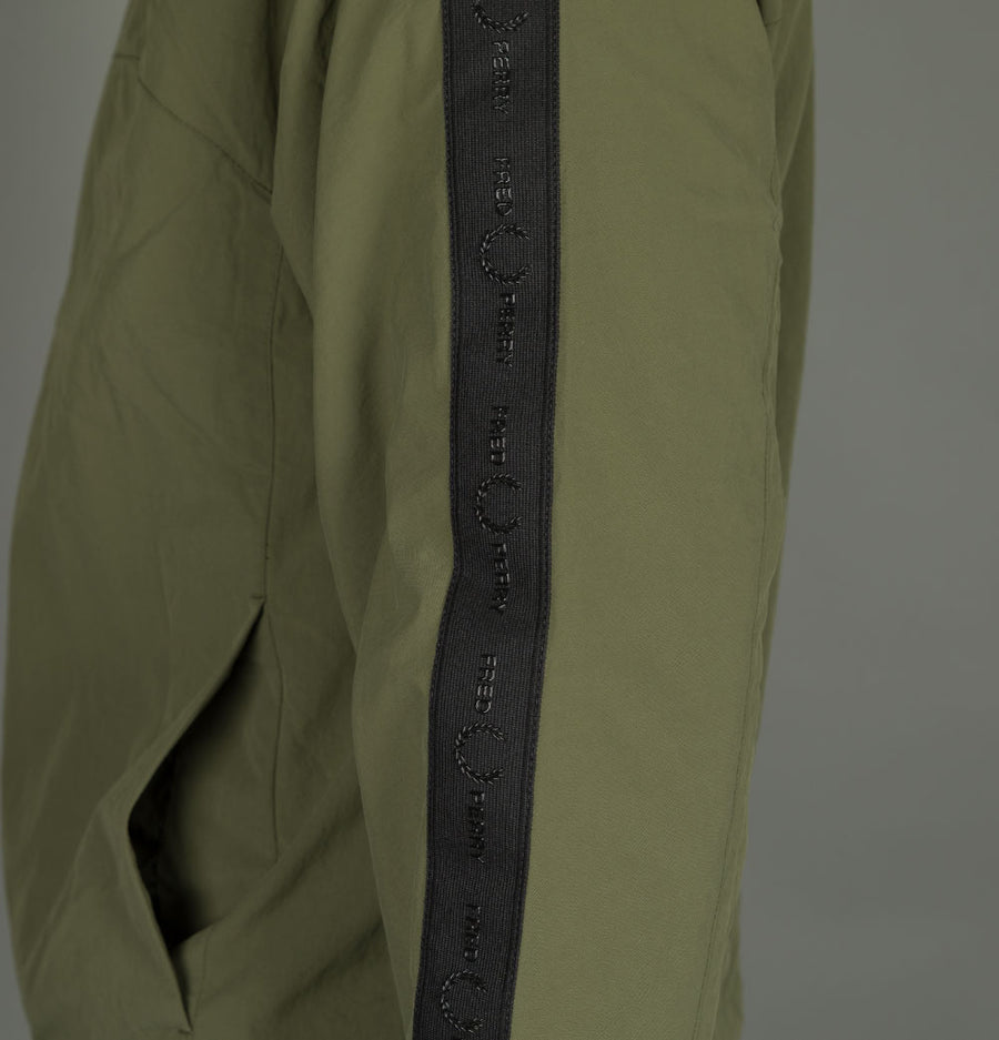 Fred Perry Tonal Taped Shell Jacket Military Green