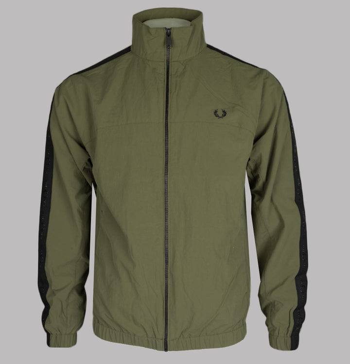 Fred Perry Tonal Taped Shell Jacket Military Green