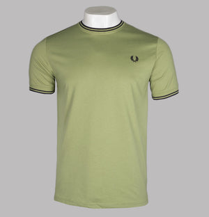 Fred Perry Twin Tipped T-Shirt Sage Green