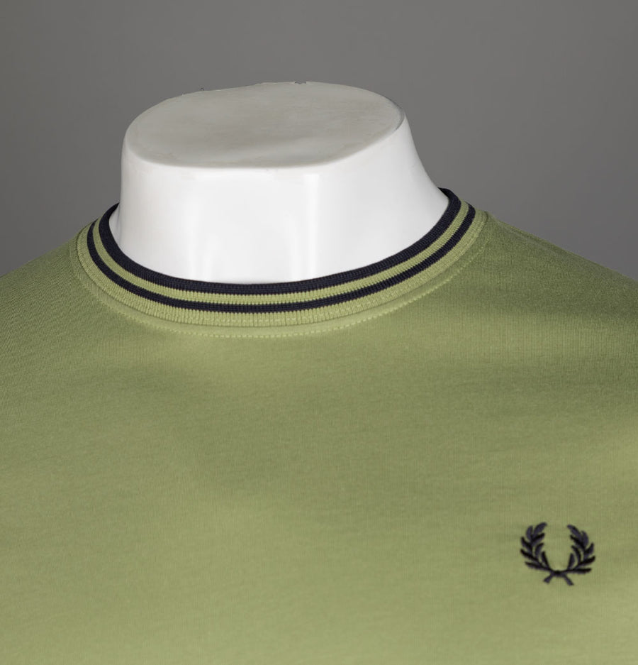 Fred Perry Twin Tipped T-Shirt Sage Green