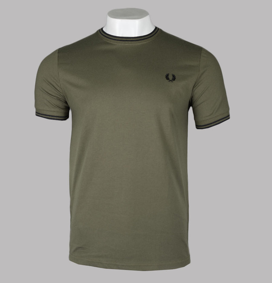 Fred Perry Twin Tipped T-Shirt Uniform Green