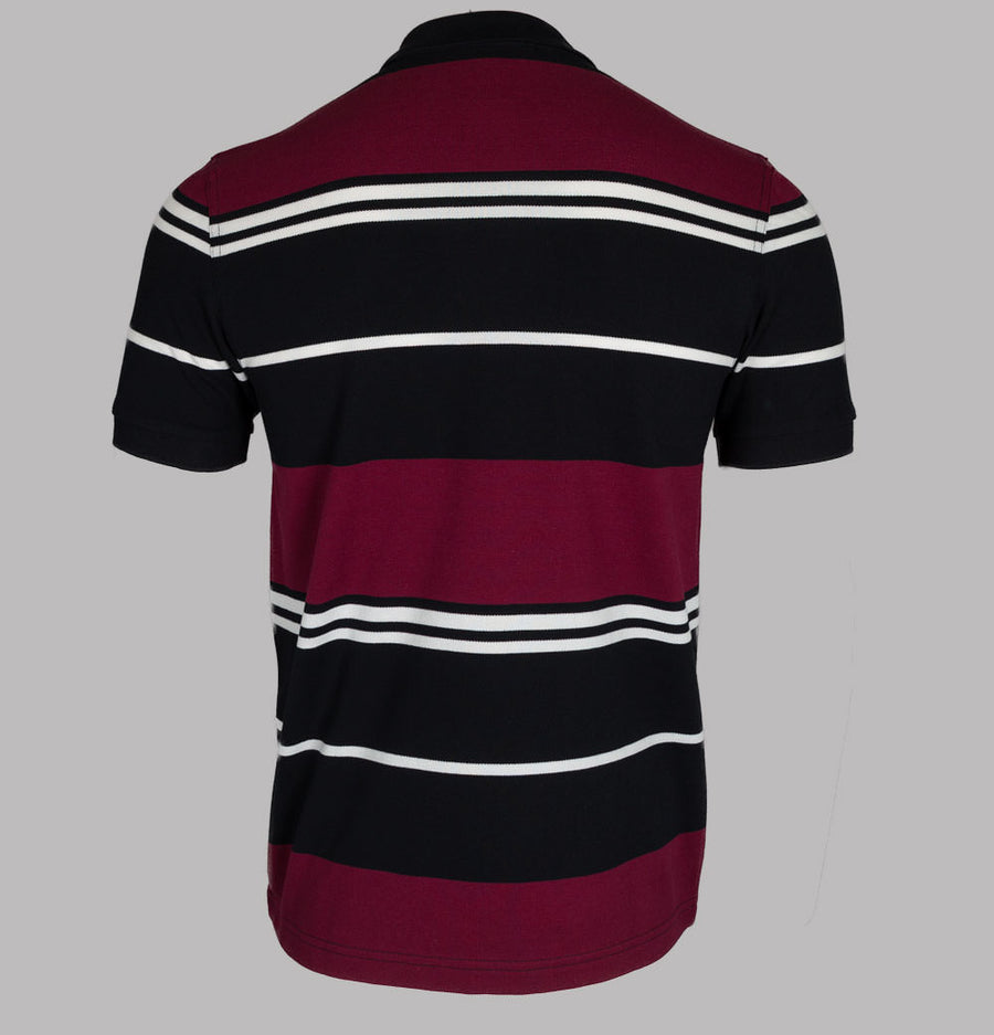 Fred Perry Stripe Polo Shirt Black