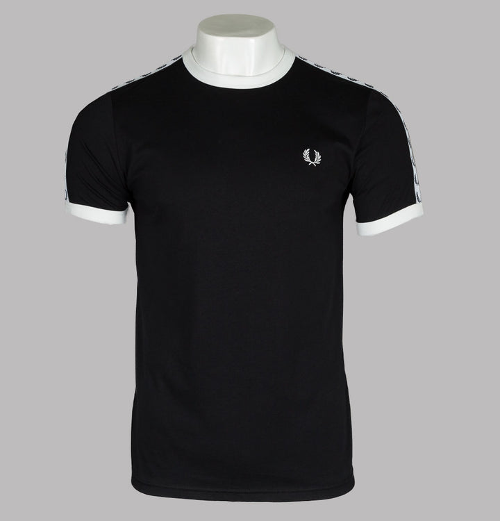 Fred Perry Taped Ringer T-Shirt Black