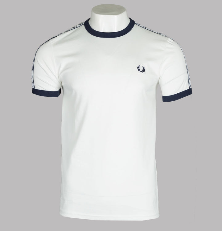 Fred Perry Taped Ringer T-Shirt Snow White