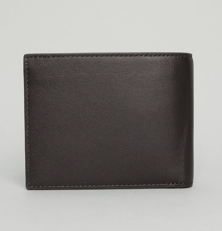 Lacoste Fitzgerald Leather Six Card Wallet Dark Brown