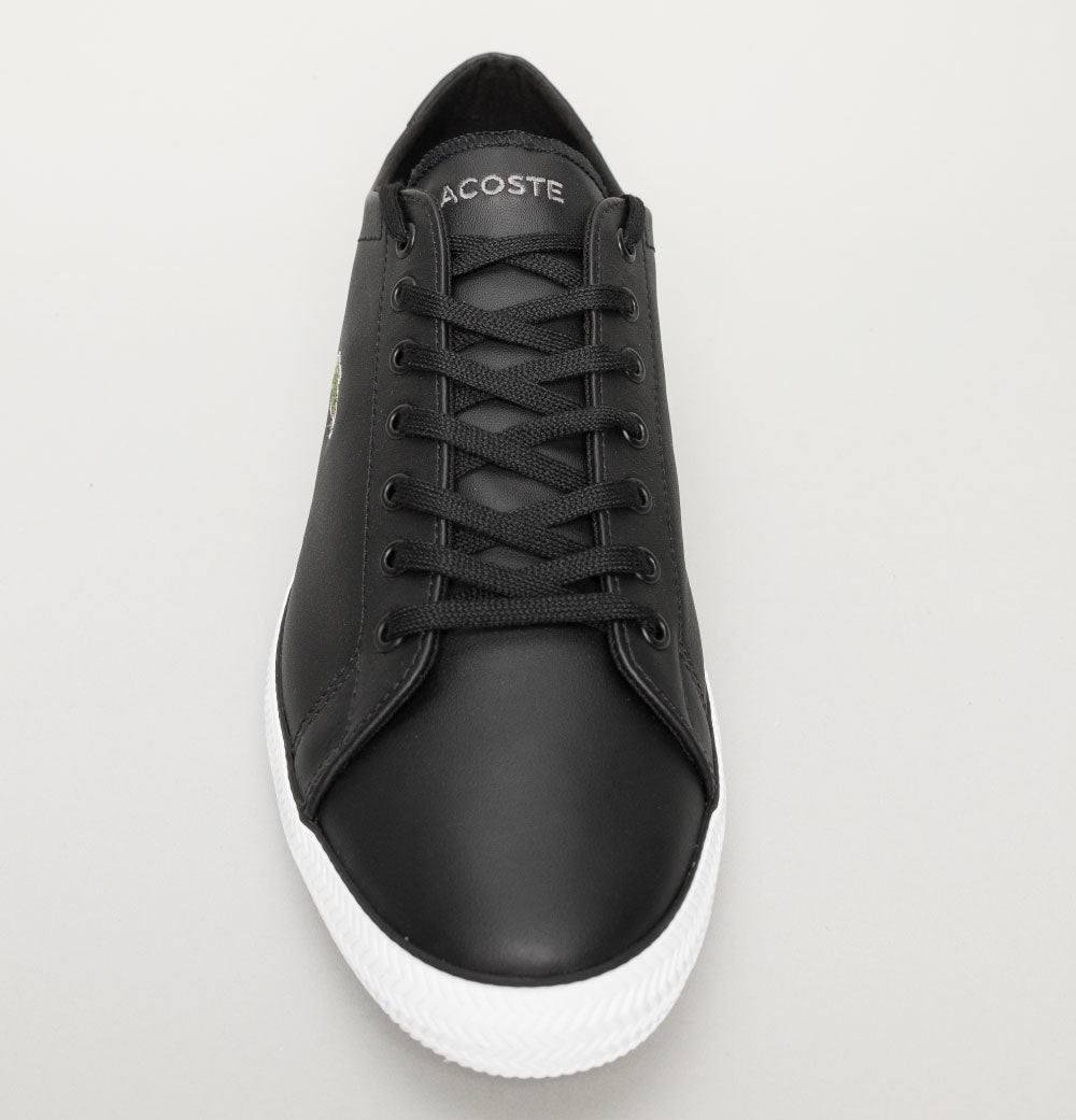 lacoste black leather trainers
