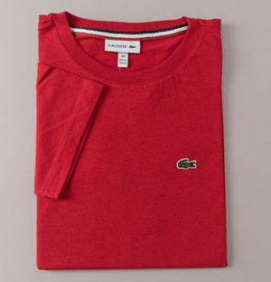 Lacoste Crew Neck Cotton T-Shirt Red