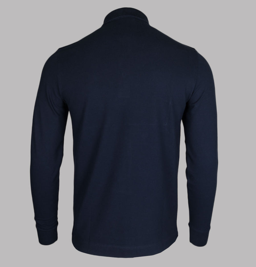 Lacoste Long Sleeve Paris Polo Shirt Navy Blue