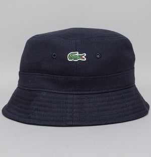 Lacoste Organic Cotton Pique Bucket Hat Navy
