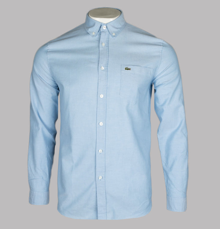 Lacoste Regular Fit Cotton Oxford Shirt Blue