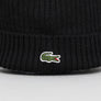 Lacoste Ribbed Wool Beanie Black