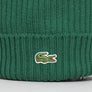 Lacoste Ribbed Wool Beanie Green