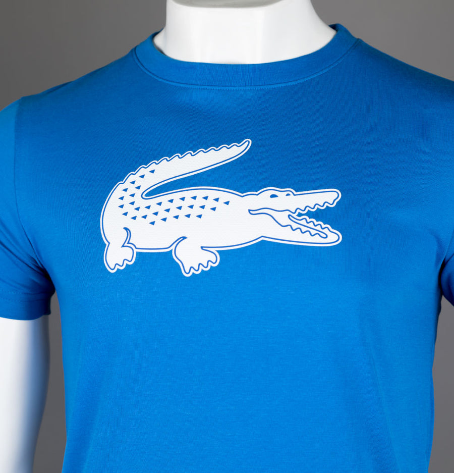 Lacoste Sport 3D Print Crocodile T-Shirt Blue/White