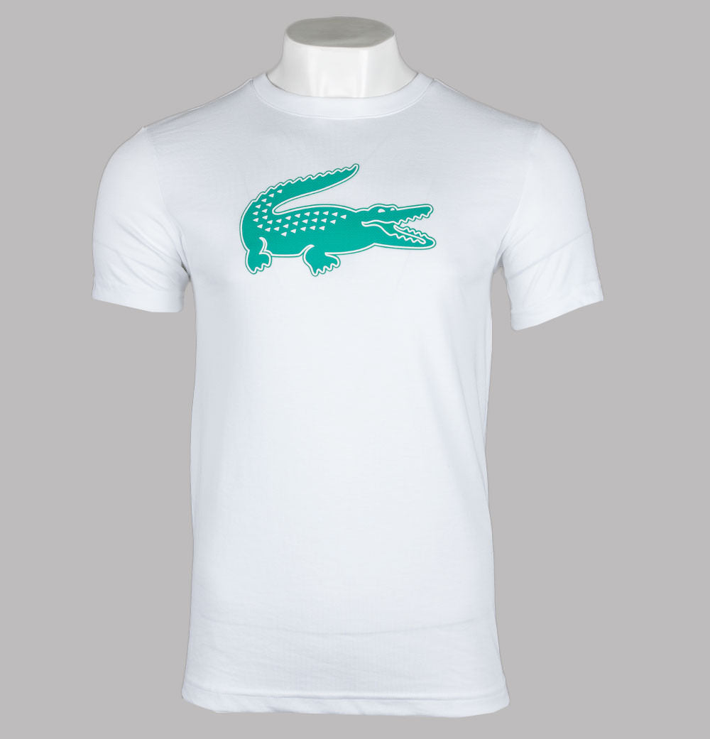 Lacoste Sport 3D Print Crocodile T-Shirt White/Green – Bronx Clothing