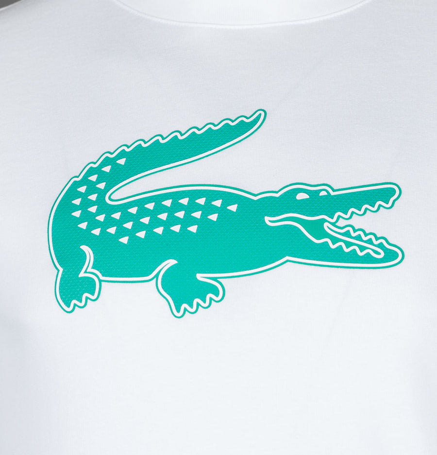 Lacoste Sport 3D Print Crocodile T-Shirt White/Green