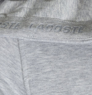 Lacoste Zip Up Hooded Sweatshirt Light Grey