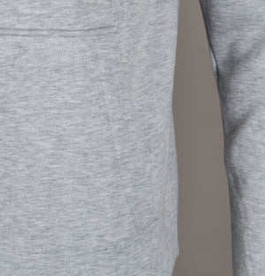 Lacoste Zip Up Hooded Sweatshirt Light Grey