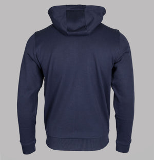 Lacoste Zip Up Hooded Sweatshirt Navy