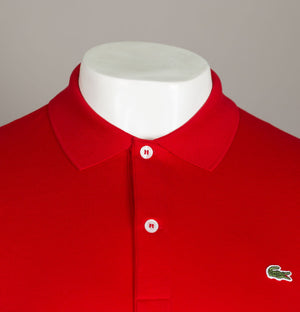 Lacoste Cotton Jersey Polo Shirt Red