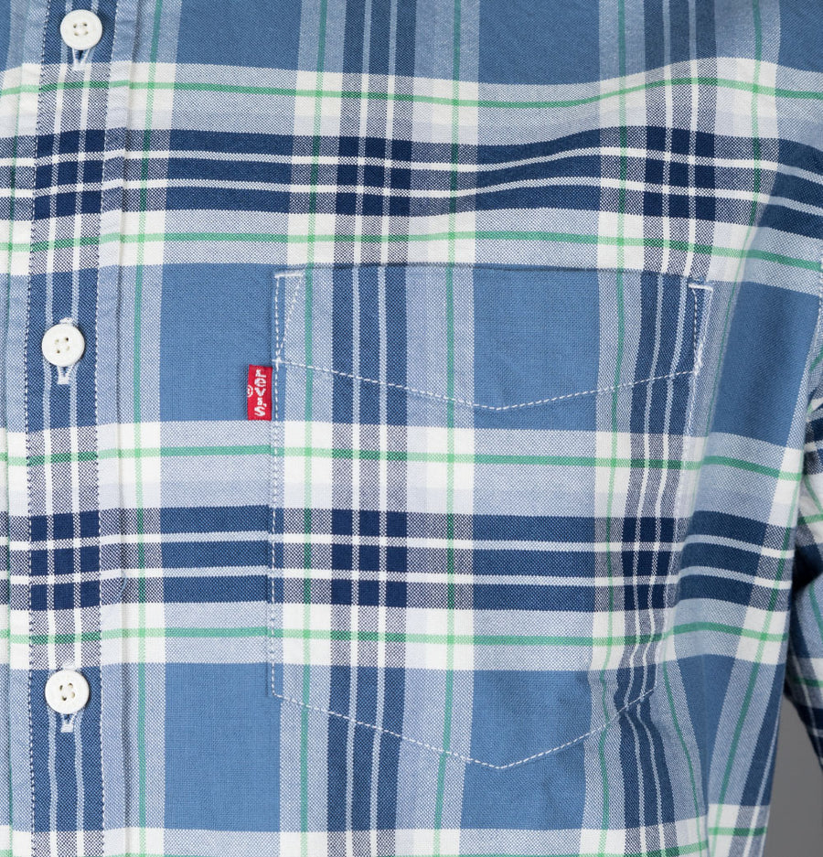 Levi's® Classic 1 Pocket Standard Check Shirt Blue