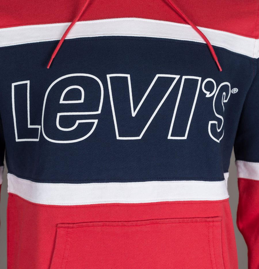 Levi's® Pieced Colour Block Hoodie Brilliant Red