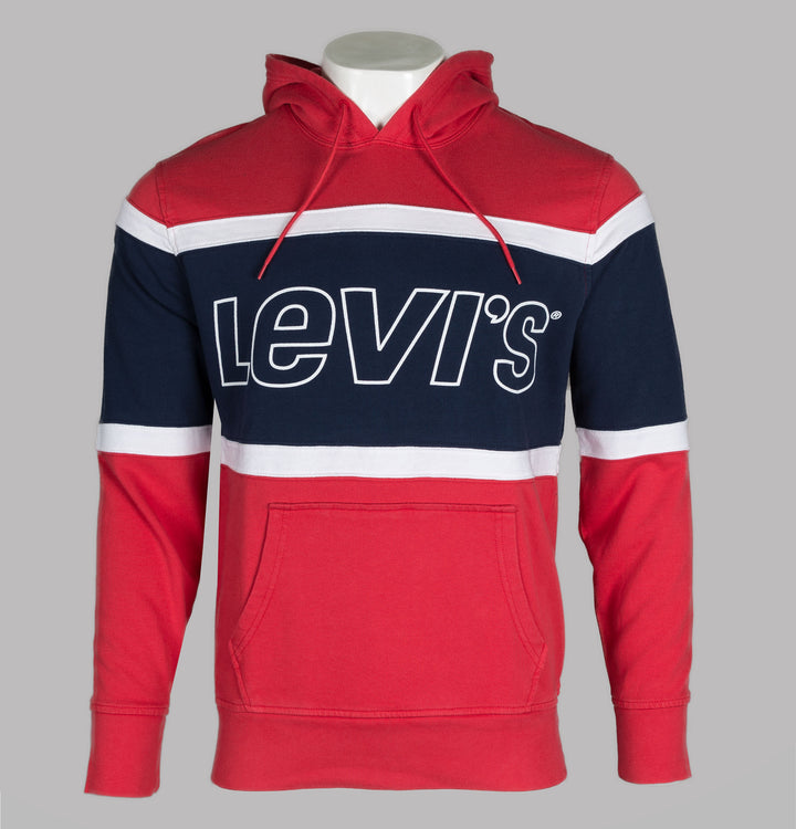 Levi's® Pieced Colour Block Hoodie Brilliant Red