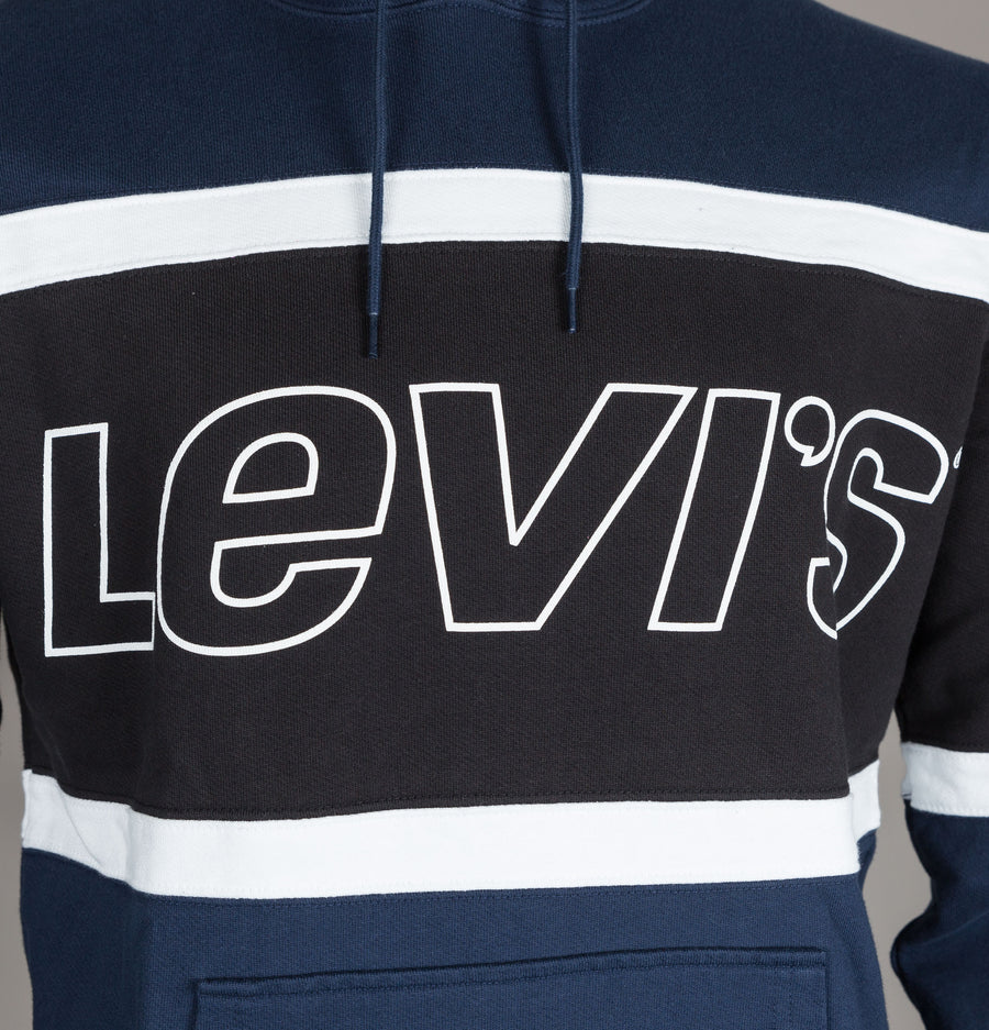 Levi's® Pieced Colour Block Hoodie Dress Blue