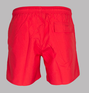 Emporio Armani Logo Taping Swim Shorts Red