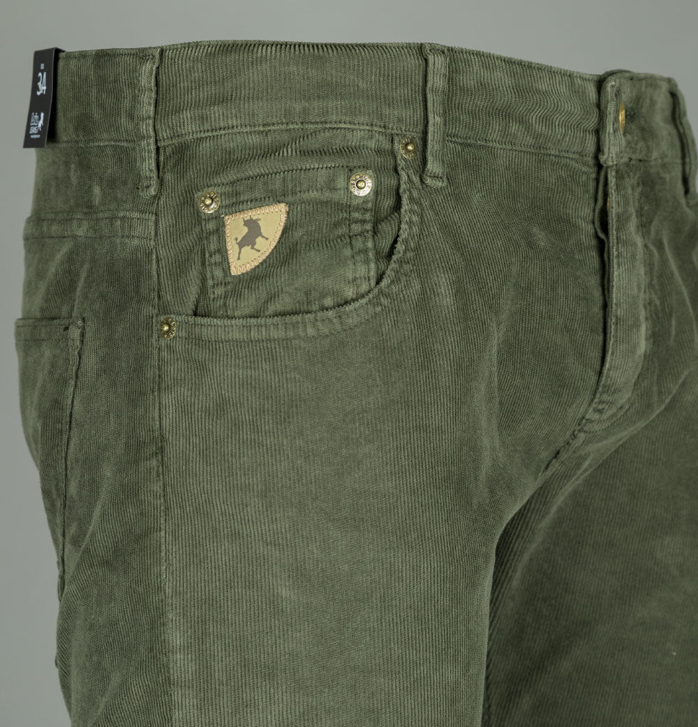 Lois Jeans Sierra Thin Corduroy Pants - Green Olive