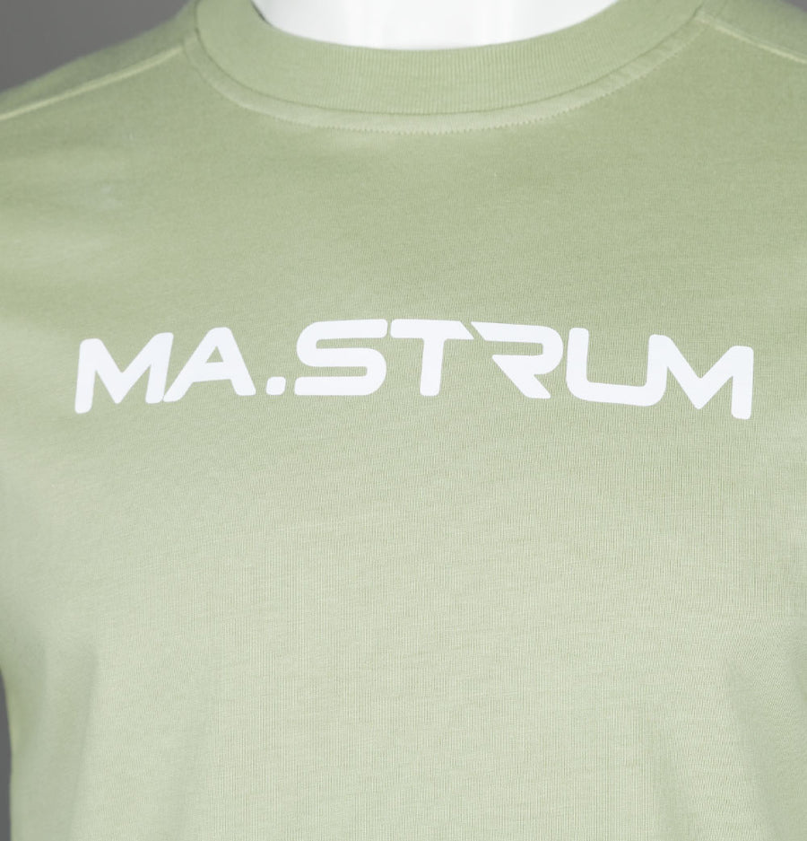 Ma.Strum Chest Print T-Shirt Tea