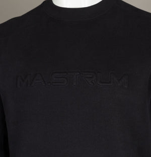 Ma.Strum Embossed Logo Sweatshirt Jet Black