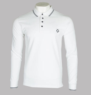 Ma.Strum L/S Jersey Polo Shirt Optic White
