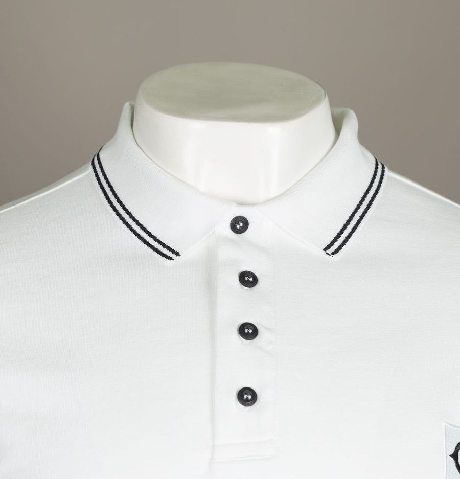 Ma.Strum L/S Jersey Polo Shirt Optic White