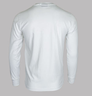 Ma.Strum LS Logo Print T-Shirt Optic White
