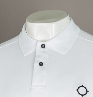 Ma.Strum SS Pique Polo Shirt Optic White